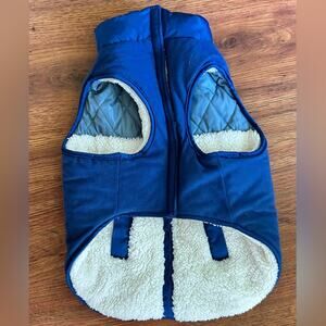 Blue Dog Jacket with White Fleece Lining M